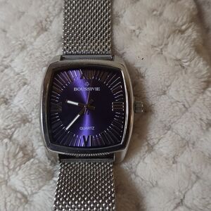 NWT Silver and Blue Women's Watch